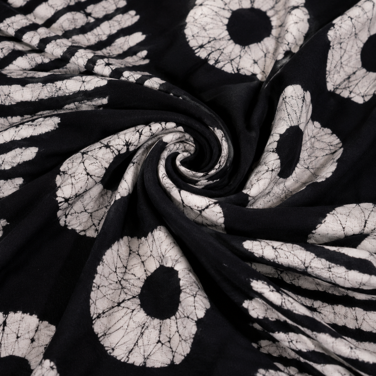 KAIOU Dudu Maxi Dress, Adire-inspired halter-neck maxi dress in black and white — product image 3