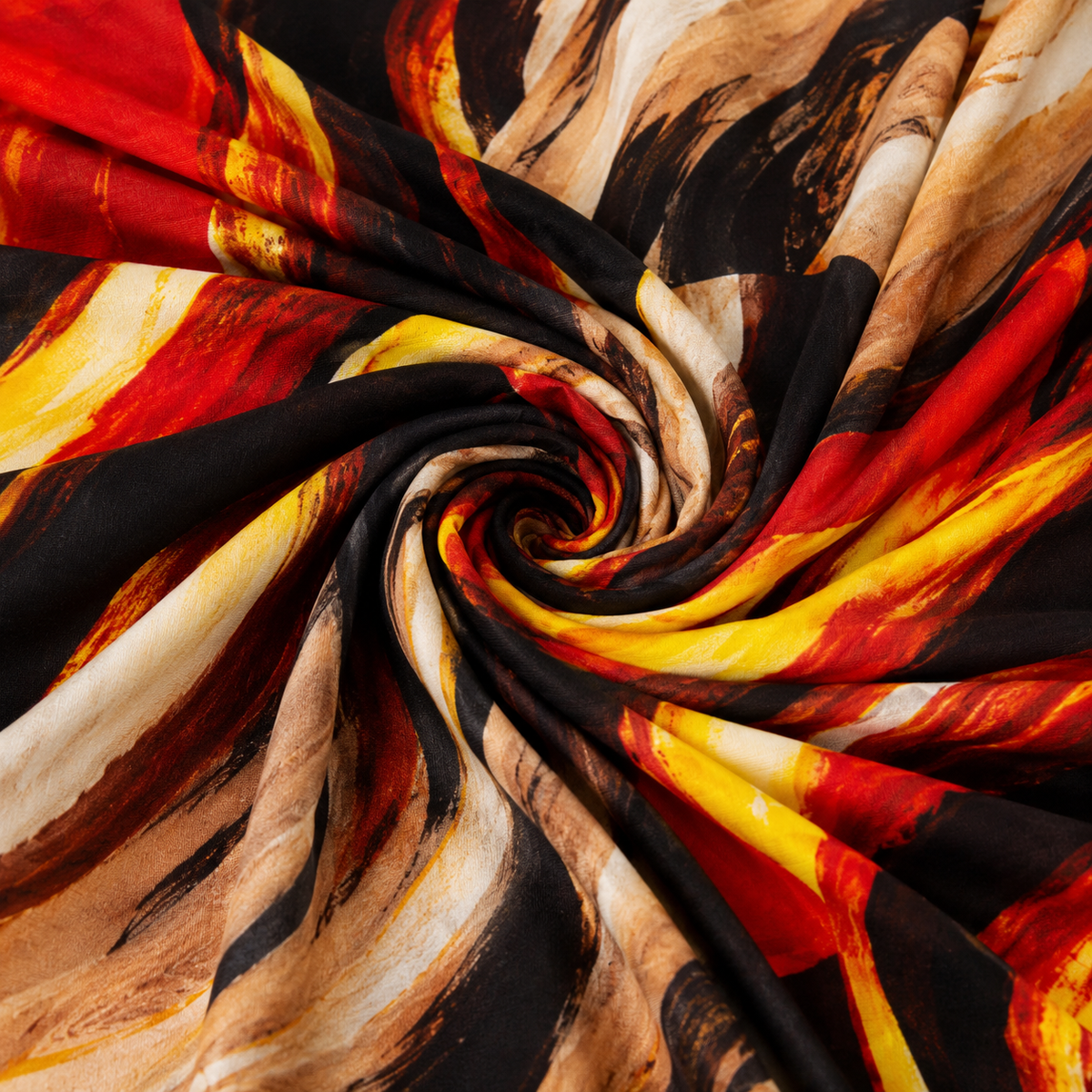 KAIOU Asa Maxi Dress, Adire-inspired halter-neck maxi dress in burnt orange, red, black, cream and yellow — product image 3